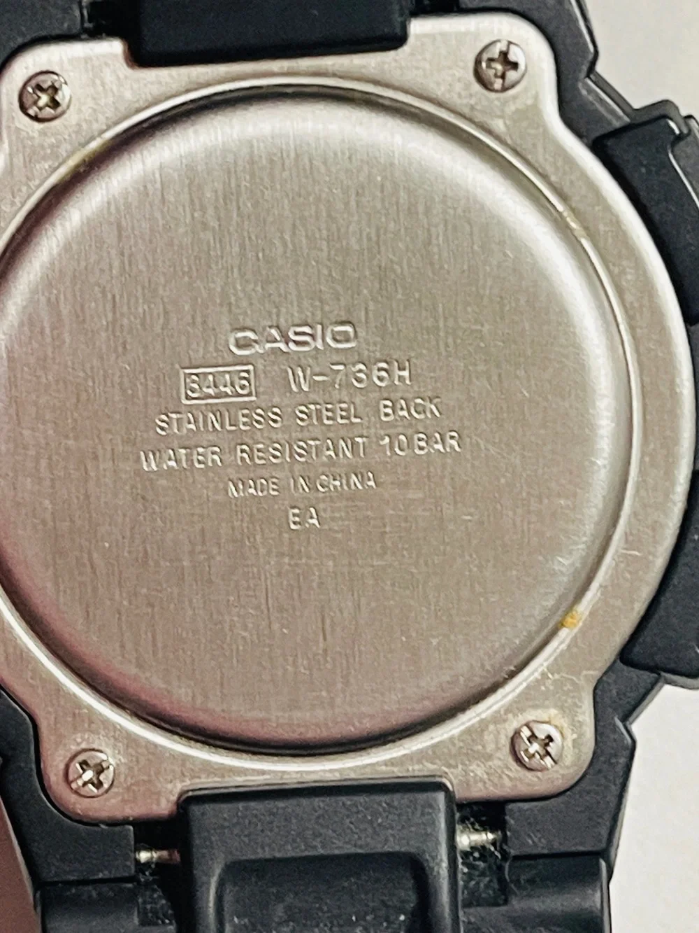 Casio Men's Watch W736H Super Illuminator Digital Quartz Black  Resin Black 3446